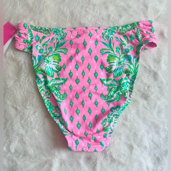 NWT Lilly Pulitzer High Waisted Clancy Bottom Pink Shandy Bikini Bottom - size 2 - Picture 5 of 9